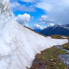 Der Schnee am Gletscher