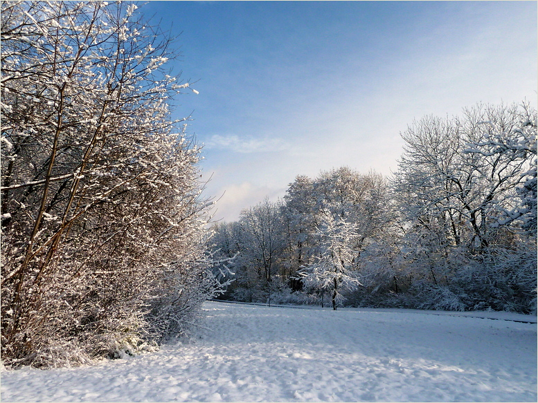 Der Schnee kam in der Nacht