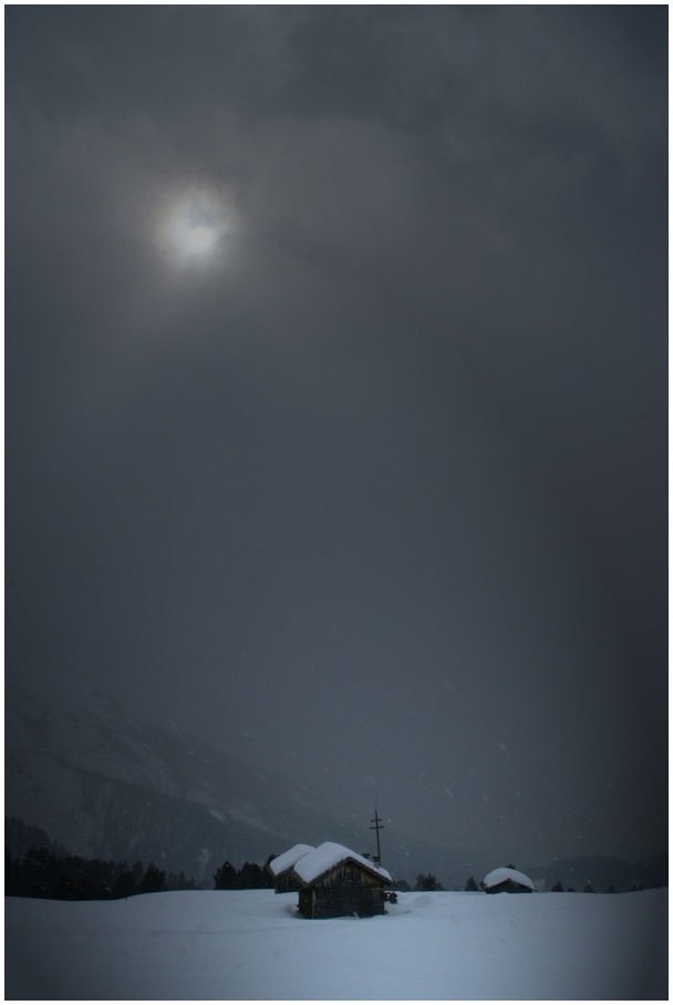 Der Schneesturm kündigt sich an