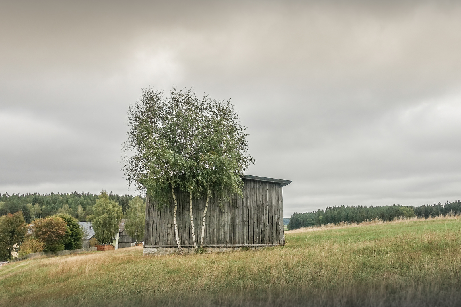 der Schober gehört zum Landwirt 