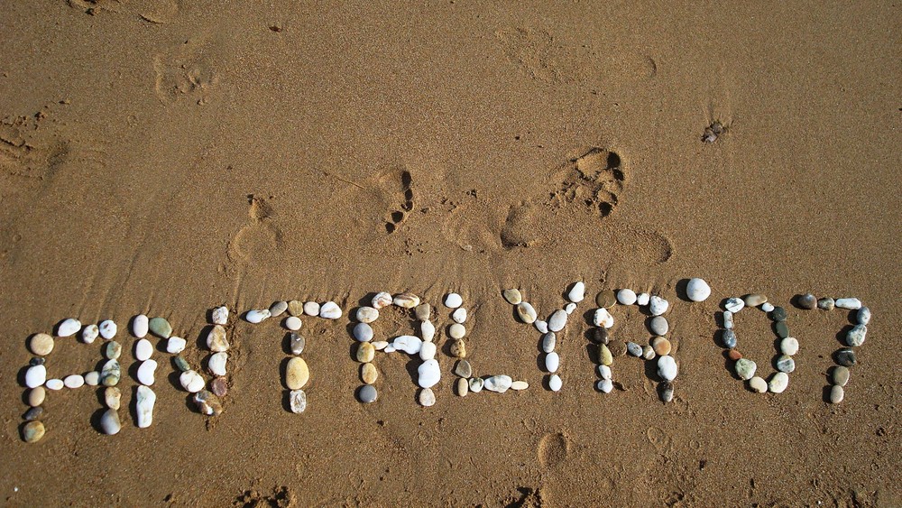 Der schöne Strand in der Türkei