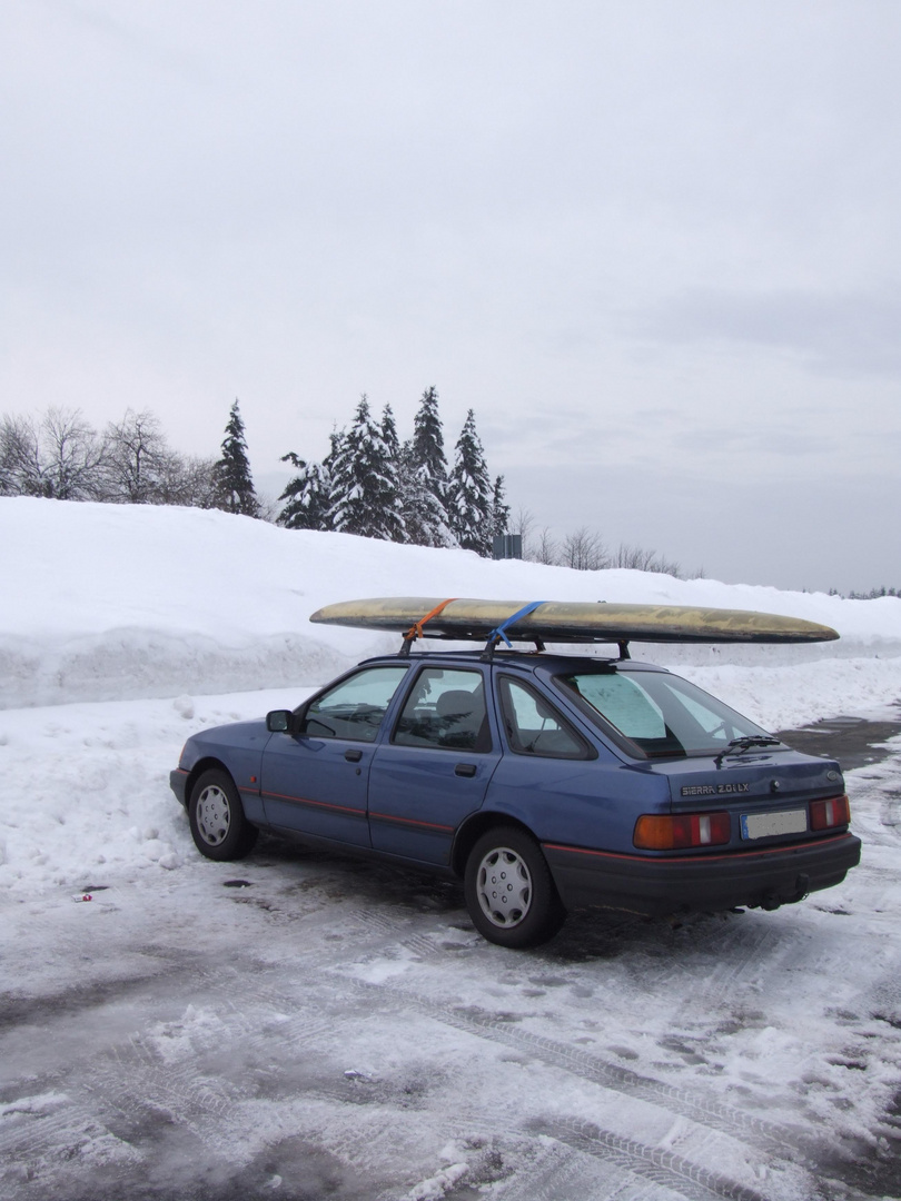 Der Schuhwagen im Schnee....oder im Wasser