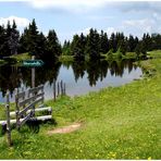 der Schwarzsee in den Kärntner Nockbergen ....