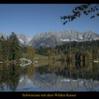 Der Schwarzsee mit dem Wilden Kaiser im Hintergrund