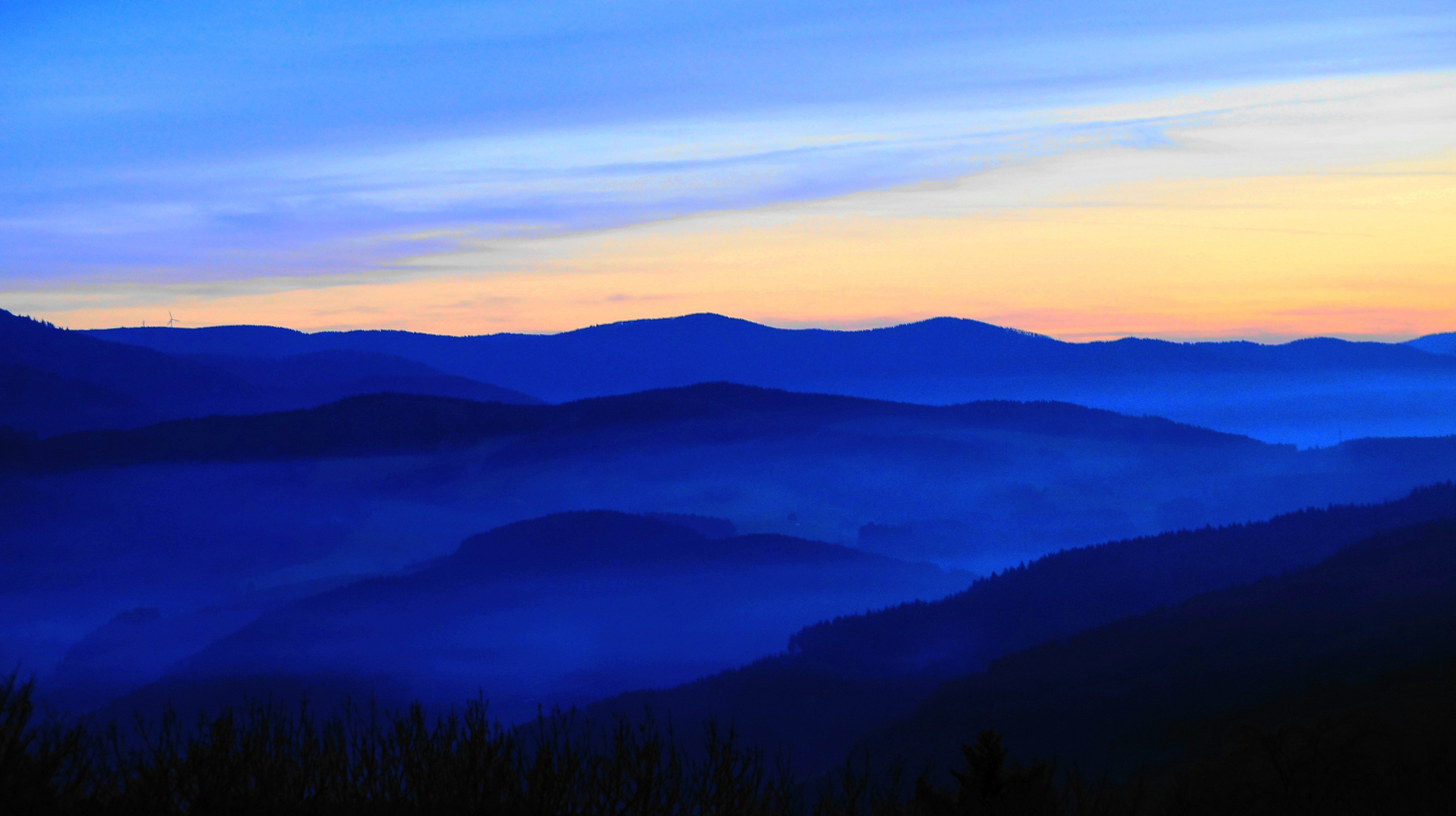 Der Schwarzwald macht heute einen auf blau