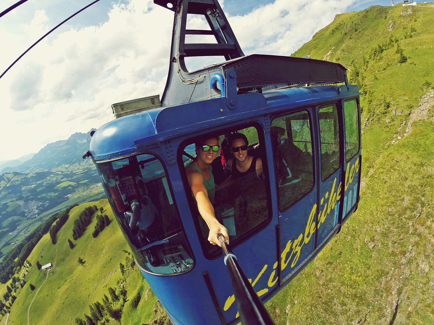 Der schwebende Wagen zum Berg