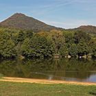 Der See beim Milleschauer in den letzten Sommertagen des September...