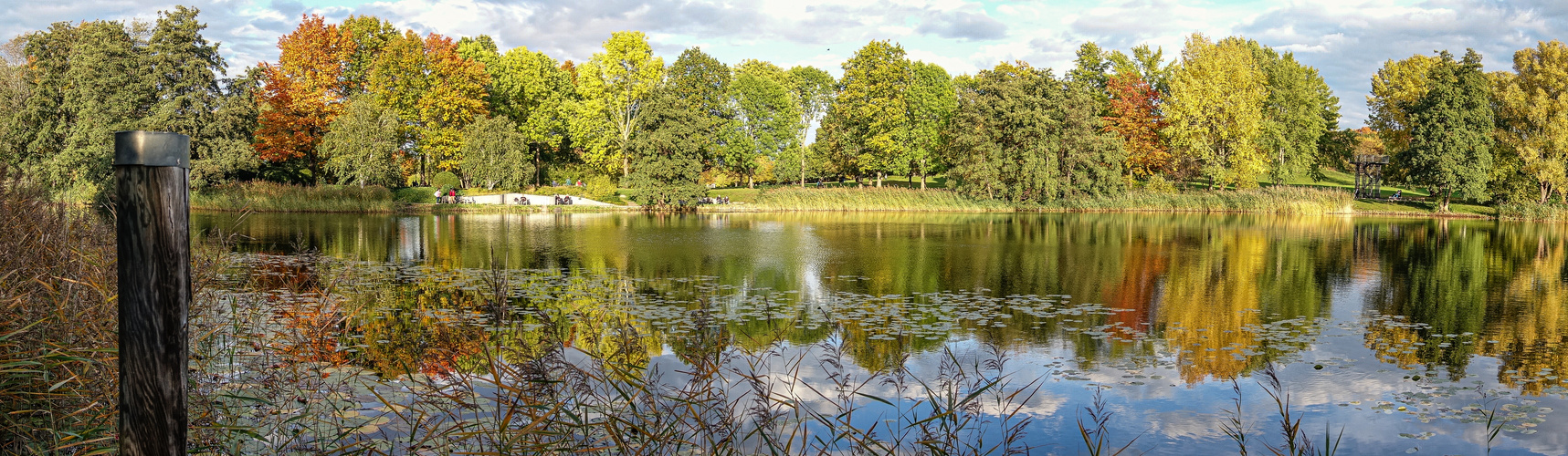 Der See im Britzer Garten Panorama