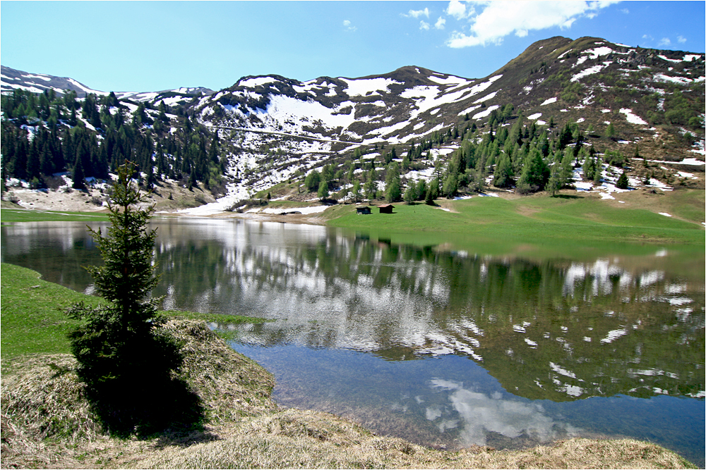 der See oberhalb des Obernbergersees, Richtung Sandjöchl