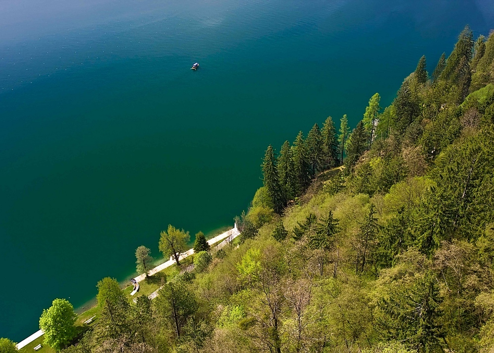 Der See von Bled, Slowenien