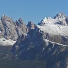 Der Septemberschnee der Vortage war vom Sellajoch auf Sass Rigais 3025m, eine feine Überraschung...