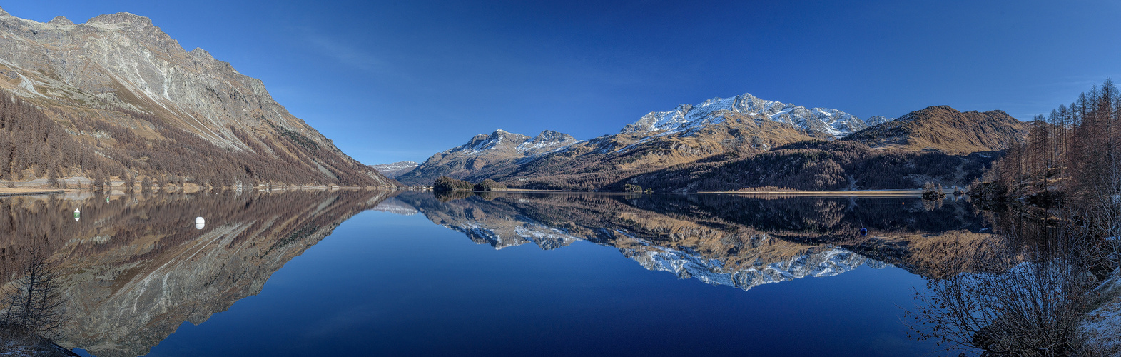 Der Silsersee am Weinhnachtstag, 25.12.2015