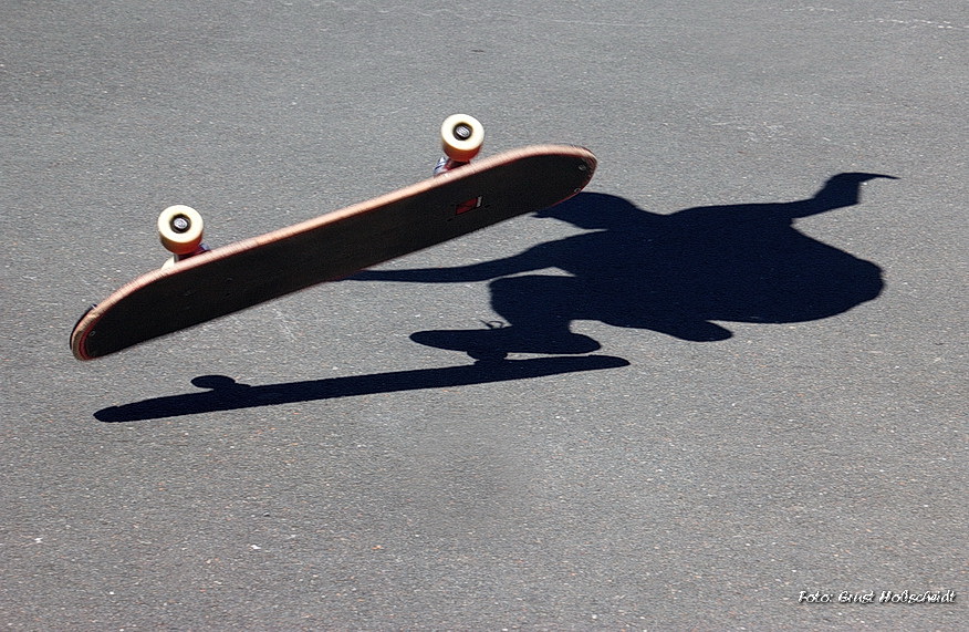 Der Skateboard Sprung