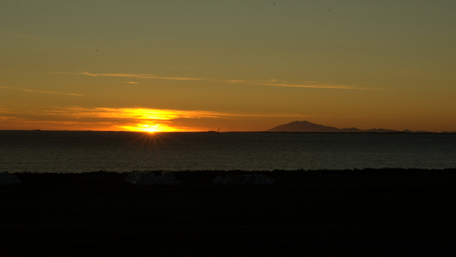 Der Snæfellsjökull im Sonnenuntergang...