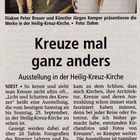 Der "Soester Anzeiger" berichtet am 27.8.2016 "Kreuze mal anders"