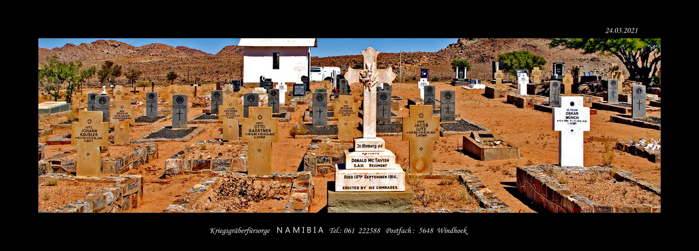 Der Soldatenfriedhof Nähe Aus / Namibia 2021