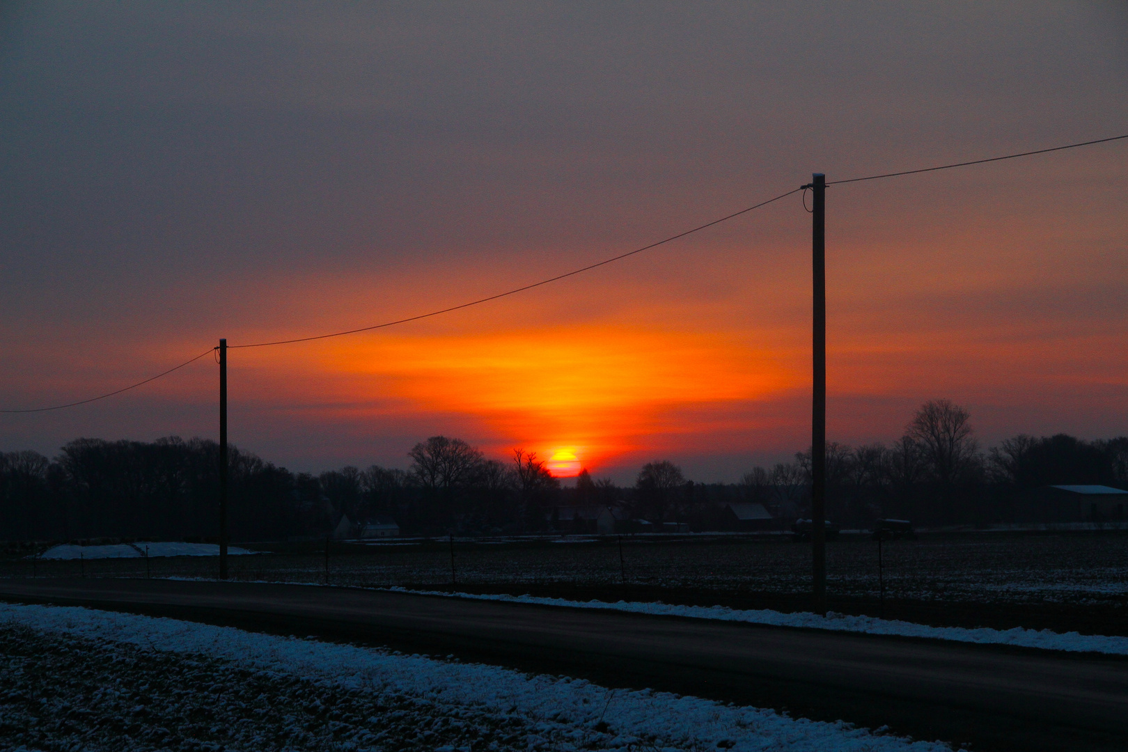 Der Sonnenaufgang heute Morgen (Dienstag, 07.03.2023)
