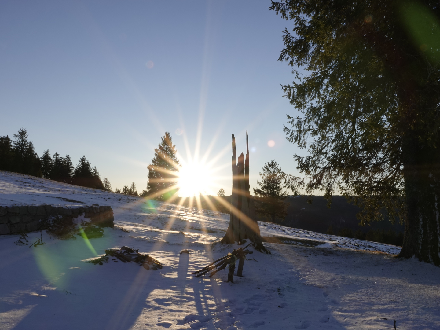 Der Sonnenaufgang in den Vogesen