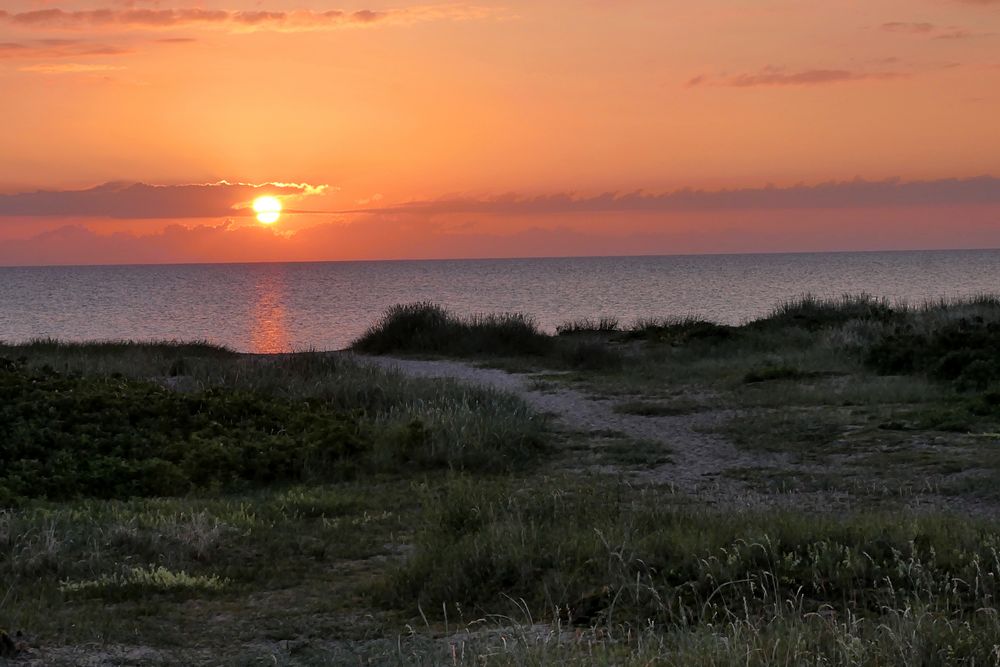 der Sonnenaufgang über der Ostsee