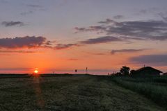 der Sonnenaufgang über der Ostsee