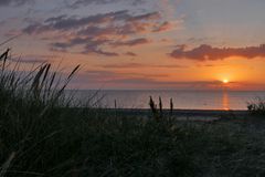 der Sonnenaufgang über der Ostsee