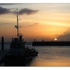 Der Sonnenaufgang vor Weihnachten am Nassauhafen