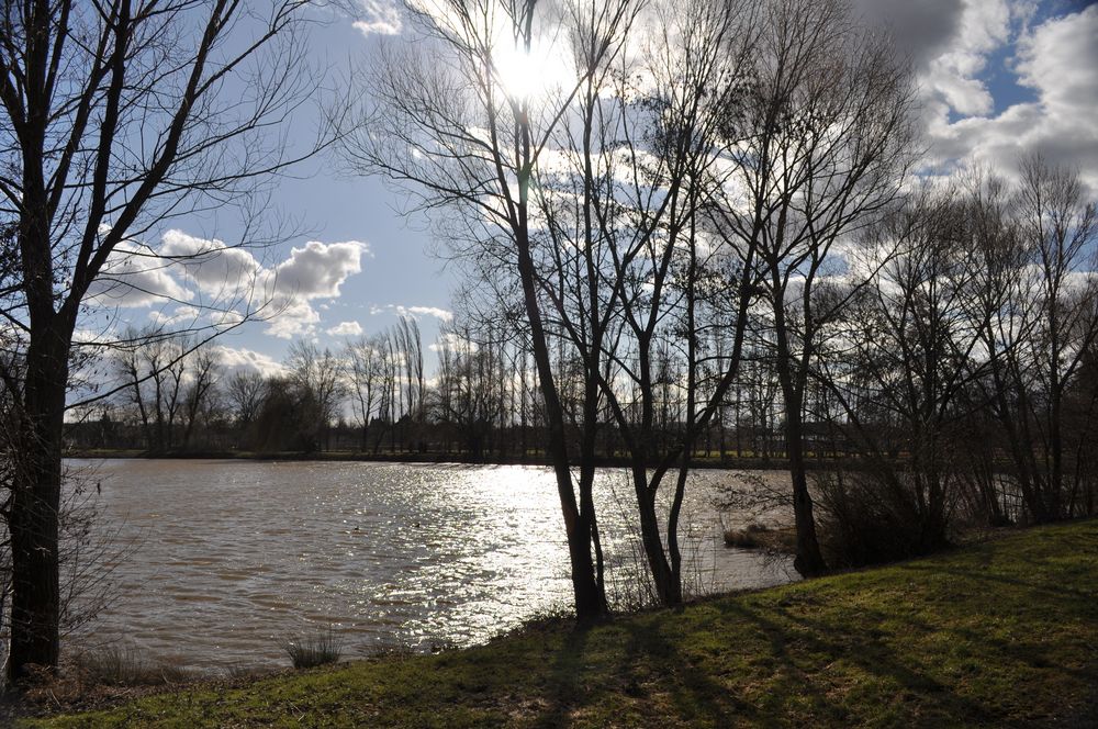 Der Sonnenspiegel auf dem See