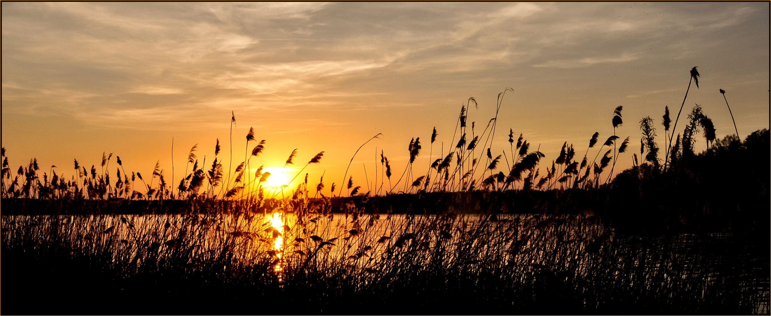 Der Sonnenuntergang am Rangsdorfer See...... 