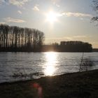 Der Sonnenuntergang am Rhein