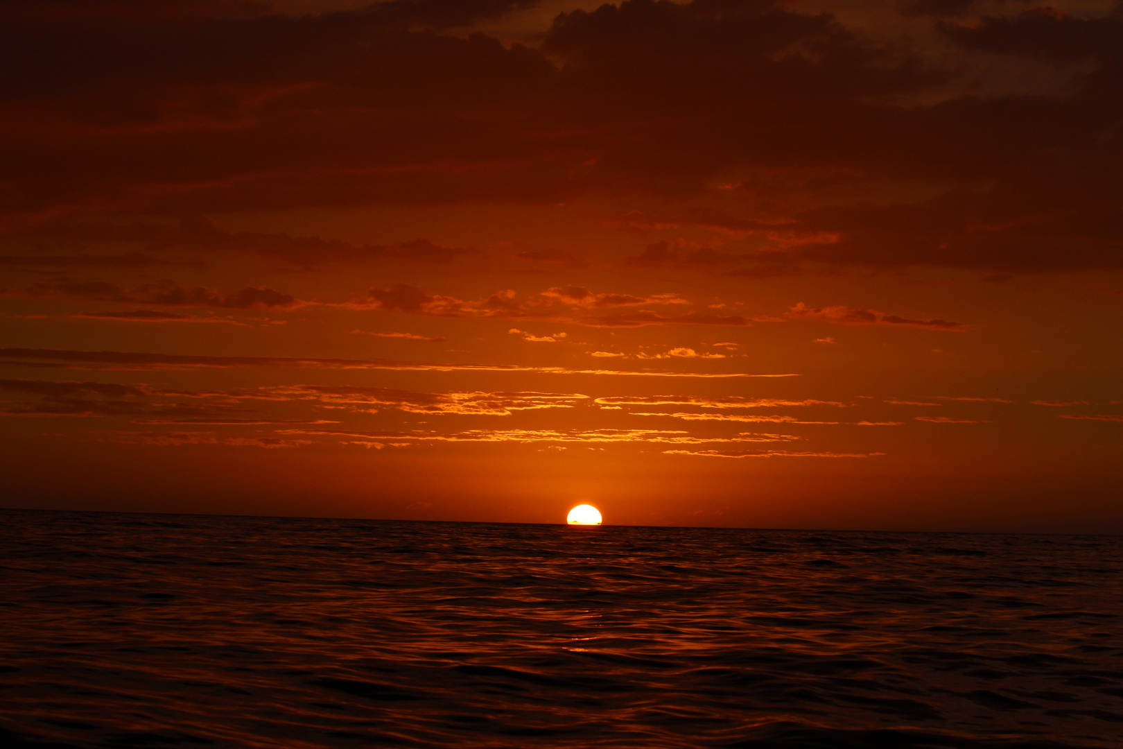 Der Sonnenuntergang auf Helgoland 