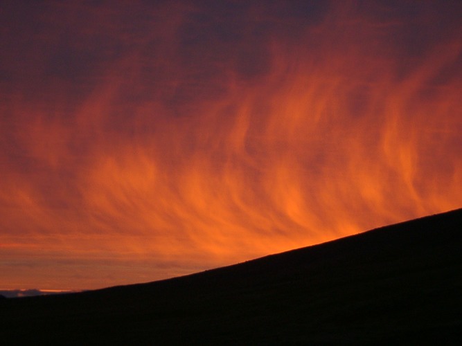 Der Sonnenuntergang!!! Brennender Himmel!