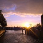 Der Sonnenuntergang in Hamburgs Speicherstadt