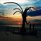 Der Sonnenuntergang in Ostende an der belgischen Küste !