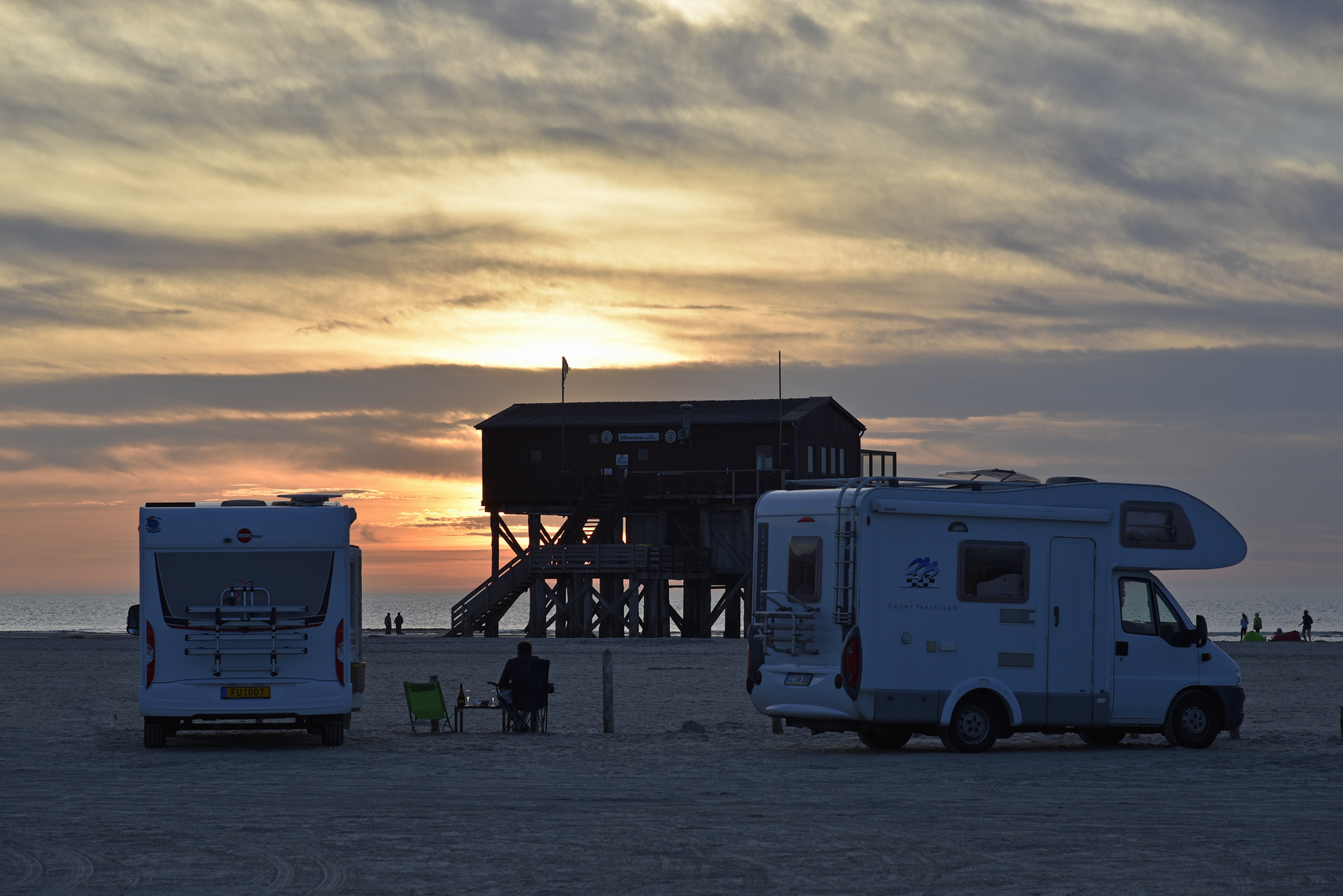 Der Sonnenuntergang in St. Peter Ording...