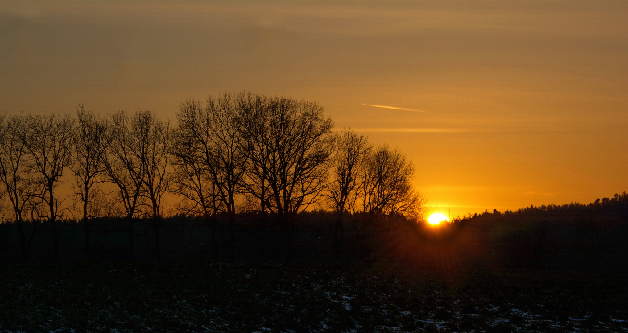 Der Sonnenuntergang ist im Winter oft am Schönsten...