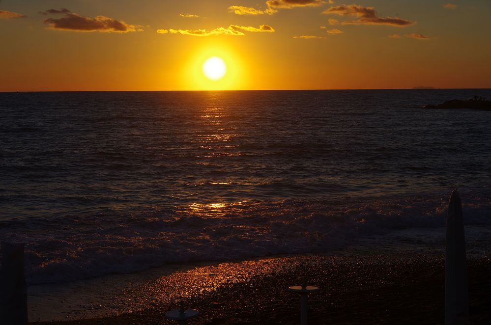 der Sonnenuntergang zur Vorspeise