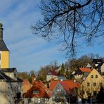 Der sonnige Blick auf Hohnstein ...,