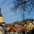 Der sonnige Blick auf Hohnstein ...,