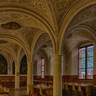 Der Speisesaal im Pilgerhaus der Benediktiner Abteien St.Mathias ist schon beeindruckend.