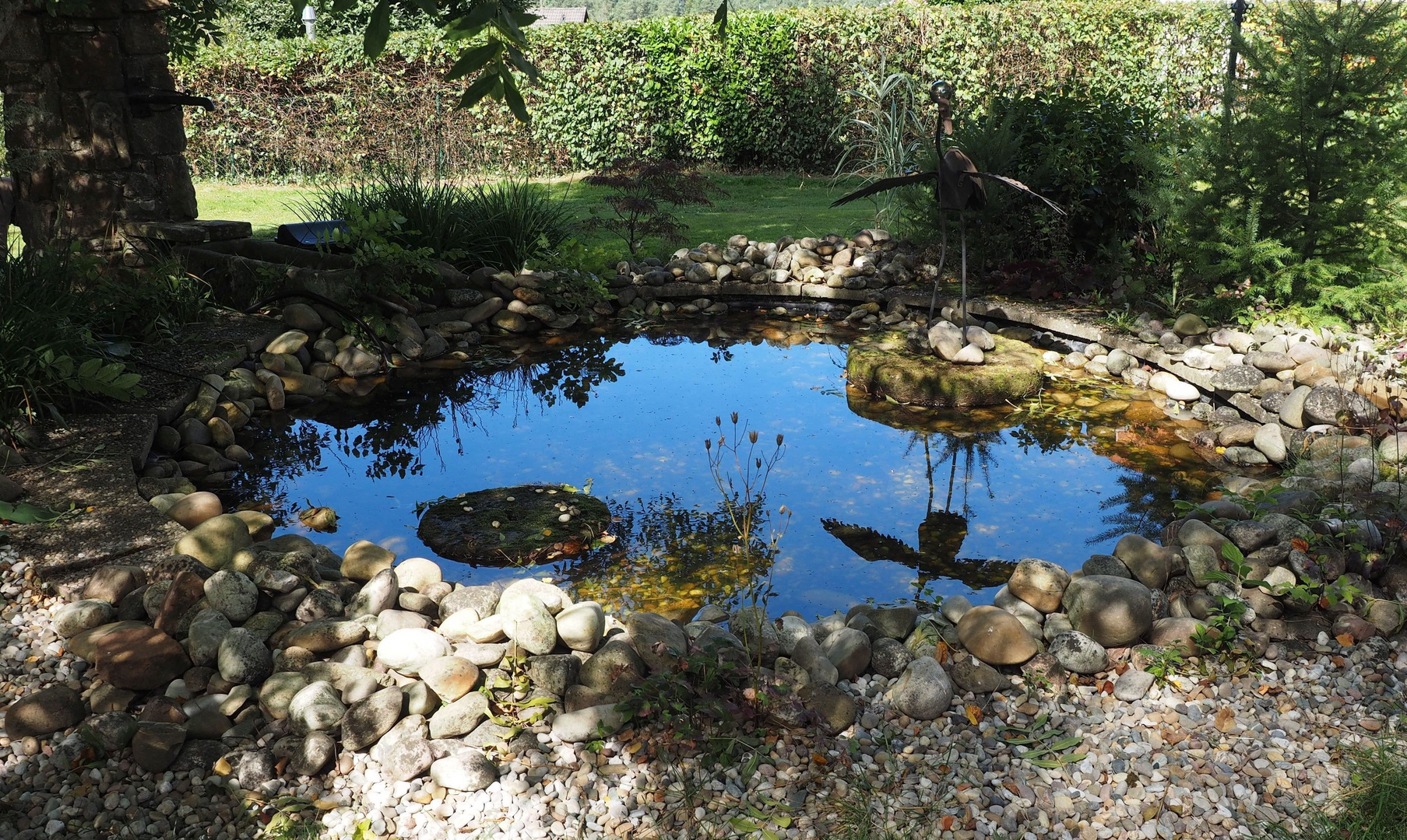 Der Spiegel des Gartenteich