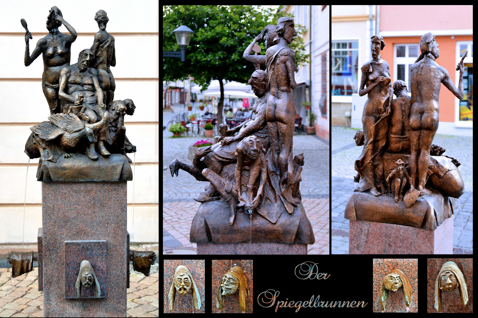 Der Spiegelbrunnen in der Fußgängerzone von Heilbad Heiligenstadt