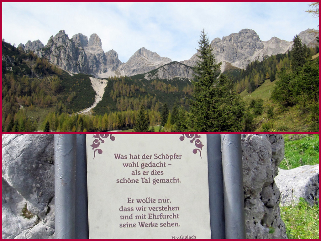 Der Spruch und die Landschaft gehöhren einfach  zusammen