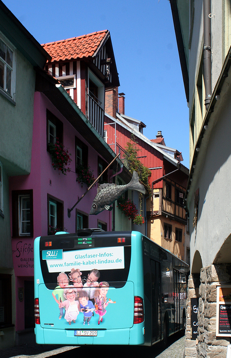 Der Stadtbus Lindau in der Ludwigstraße