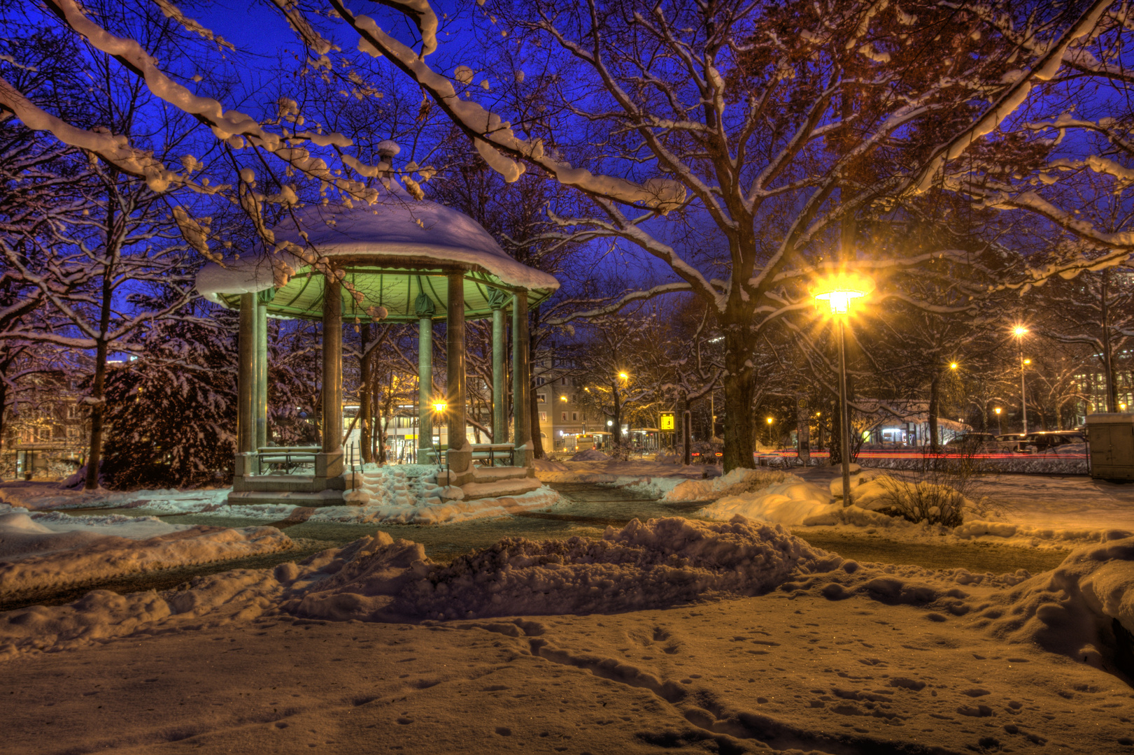 Der Stadtpark in Kempten als Hdr