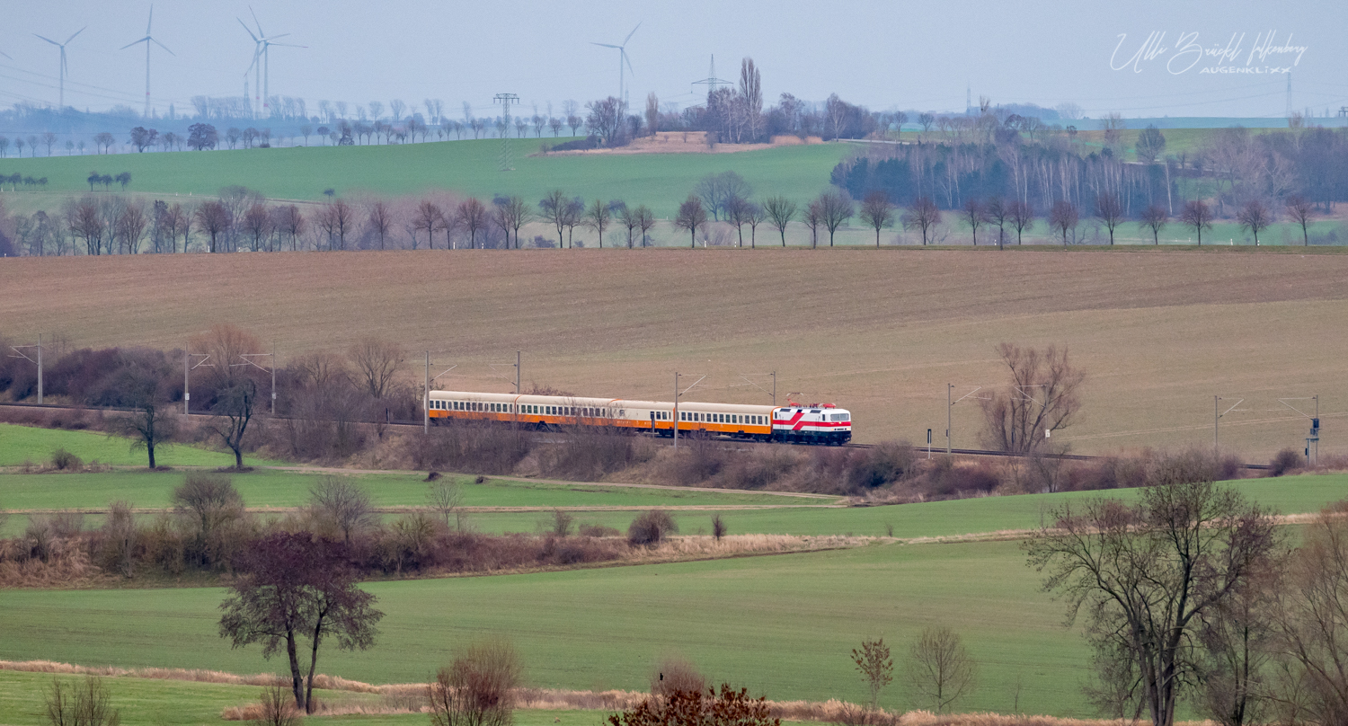 Der Städte-EX heute Nachmittag in der Oschatzer Toskana auf der Fahrt nach Leipzig.