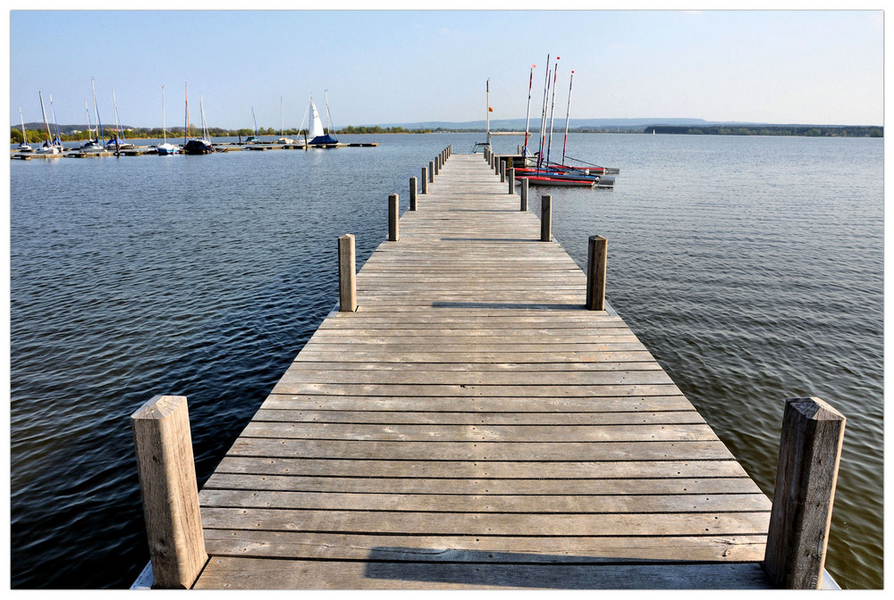 der Steg.....zum anlegen der Segelboote