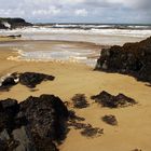 Der steinige Strand von Saligo Bay auf Islay / Schottland 2009