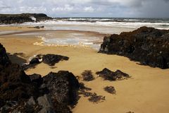 Der steinige Strand von Saligo Bay auf Islay / Schottland 2009