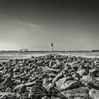 der steinige Weg am Falkensteiner Ufer an der Elbe