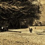 der Steinstrand am See